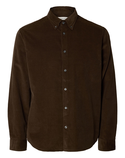 Selected - SLMRegcole Danni Cord Hemd - Turkish Coffee